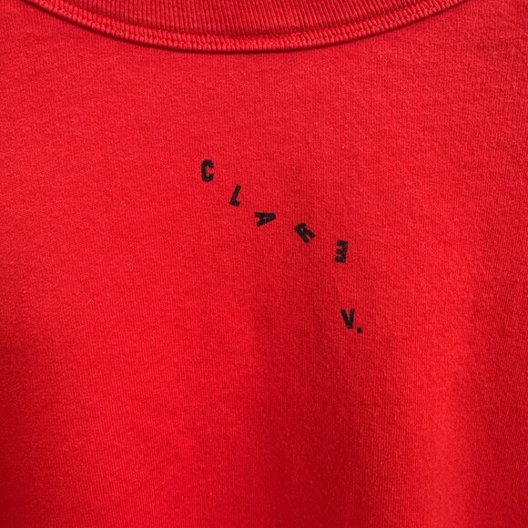Clare V “Vive La Résistance” Red Sweatshirt Sz L - Picture 4 of 9
